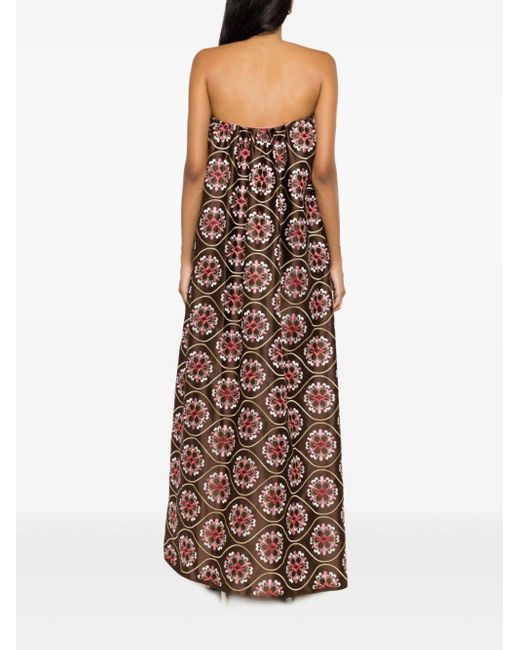 Vestido largo con estampado Marrakech Olympiah de color Brown
