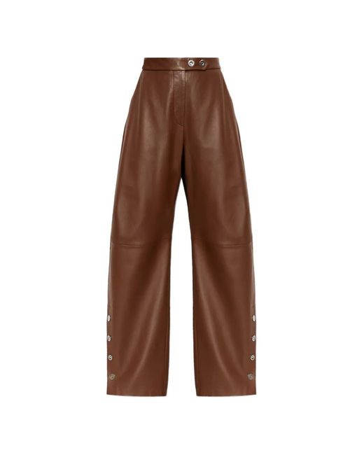 Sportmax Brown High-Waist Trousers