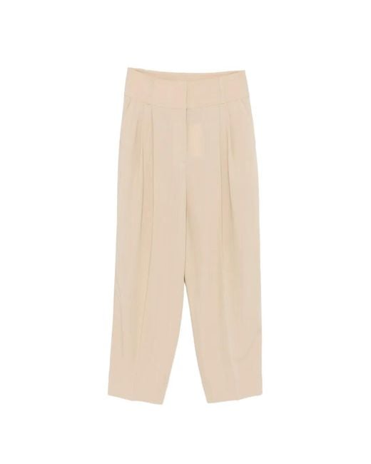 Totême White Draped Balloon Trousers