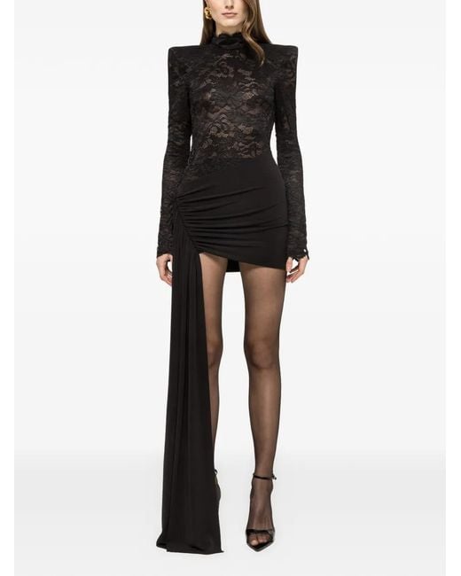 Nissa Black Backless Mini Dress