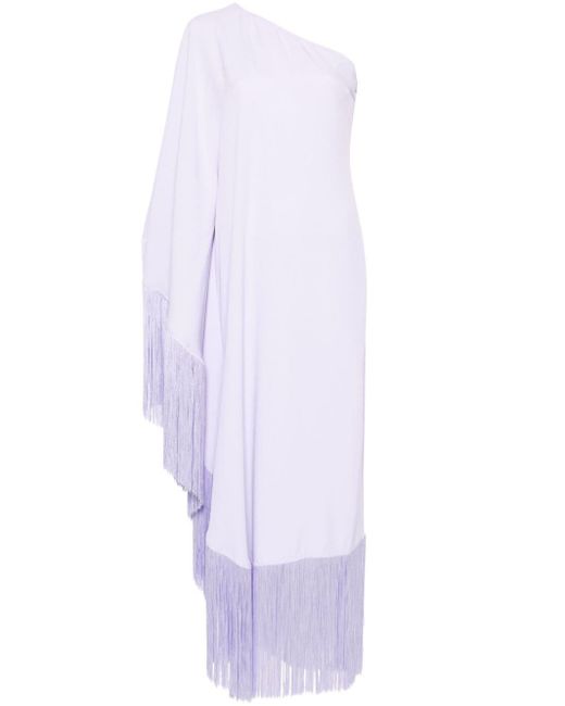 ‎Taller Marmo Spritz Maxi-jurk Met Franje in het White