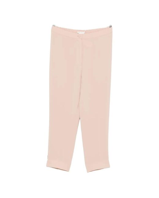 Marina Rinaldi White Fiabe Elasticated-Waistband Tailored Trousers