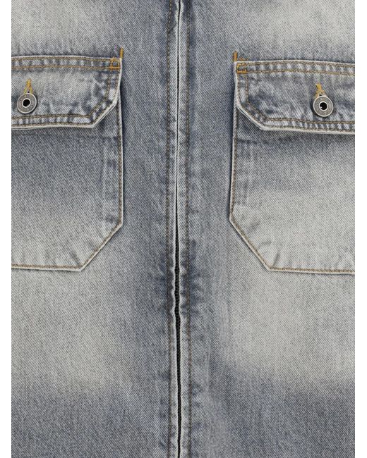 Off-White c/o Virgil Abloh Gray Bookish Denim Jacket for men