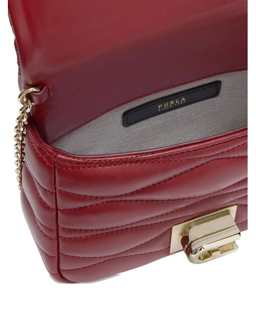 Furla Mala Gewatteerde Mini-Crossbodytas Met Ketting in het Red