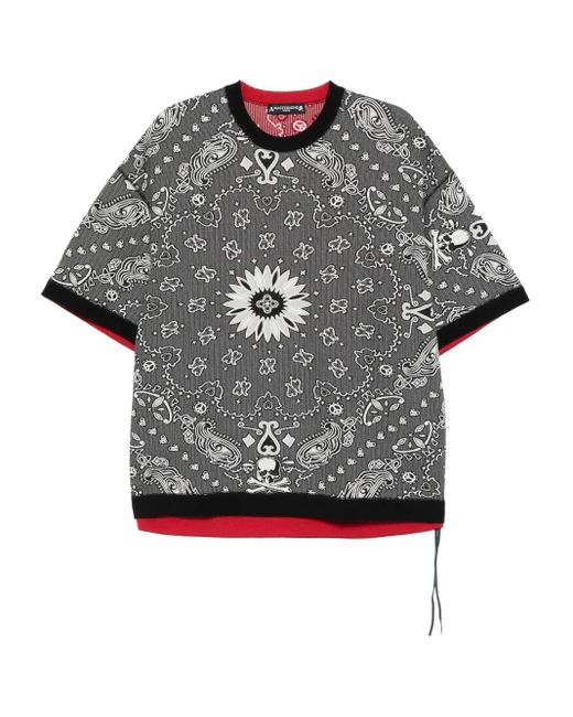 MASTERMIND WORLD Gray Reversible Short-Sleeve T-Shirt for men