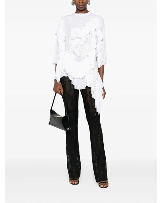 ALAINPAUL White Ruffled Top