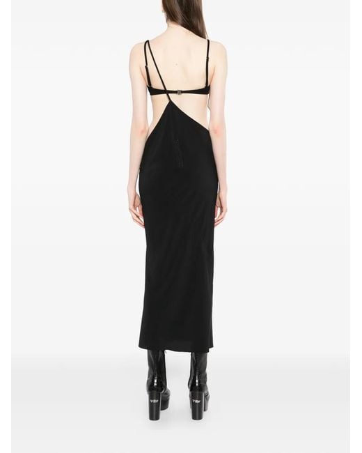 Rick Owens Black Strap Bias Dress