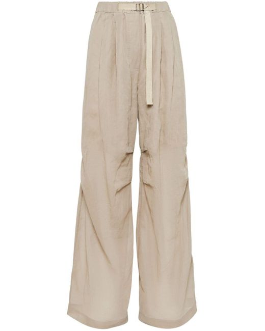 Pantalon à taille ceinturée Brunello Cucinelli en coloris Natural