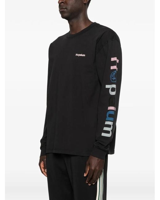 HOPEIUM Black T-Shirt À Imprimé Graphique for men