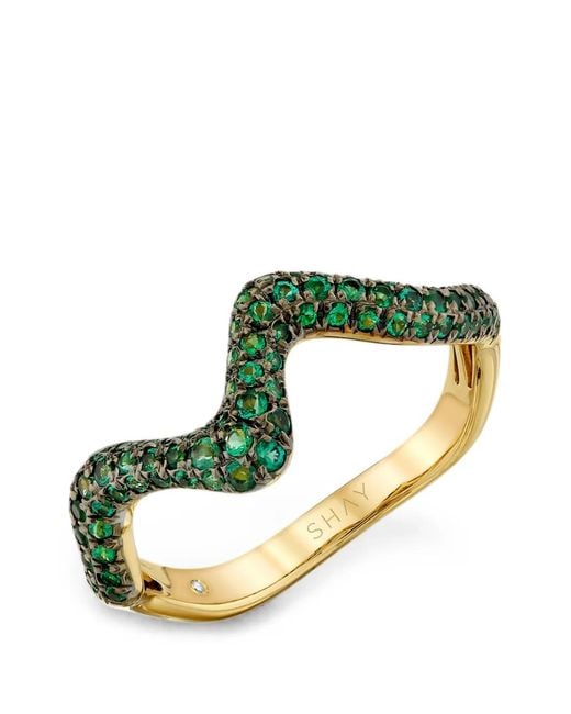 SHAY Green Wave Emerald Ring