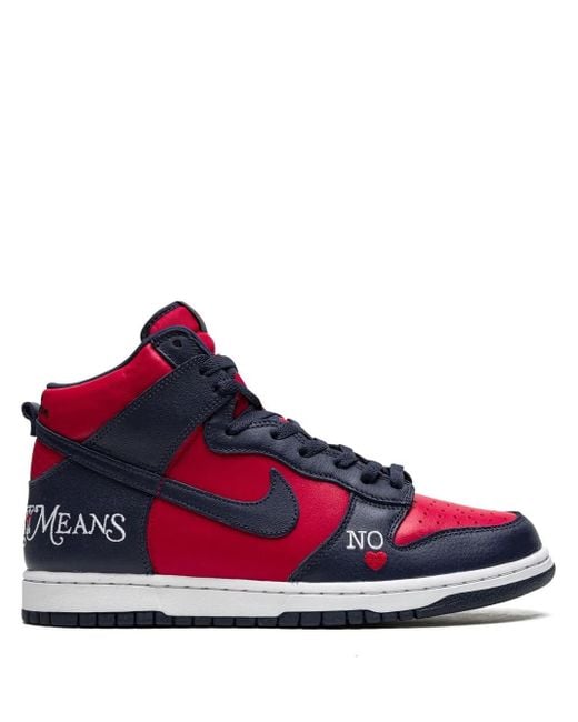 Nike Red X Supreme Sb Dunk High "By Any Means/ Sneakers for men