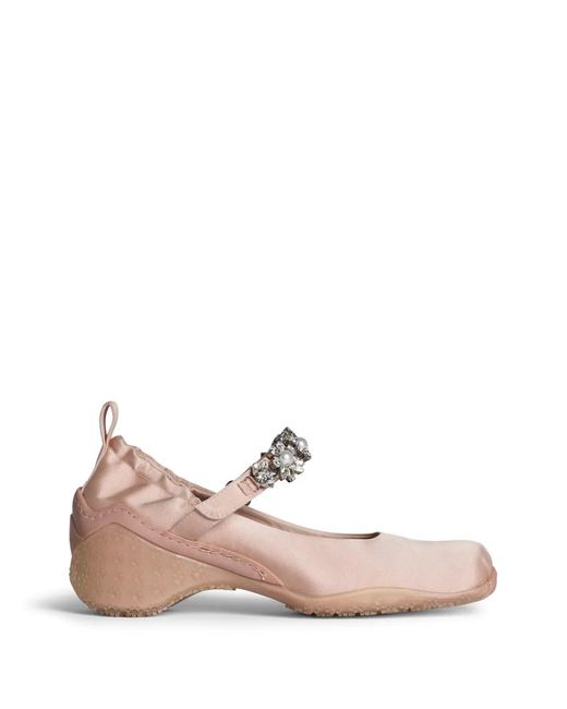 Simone Rocha Pink Pearl-Embellishment Pumps