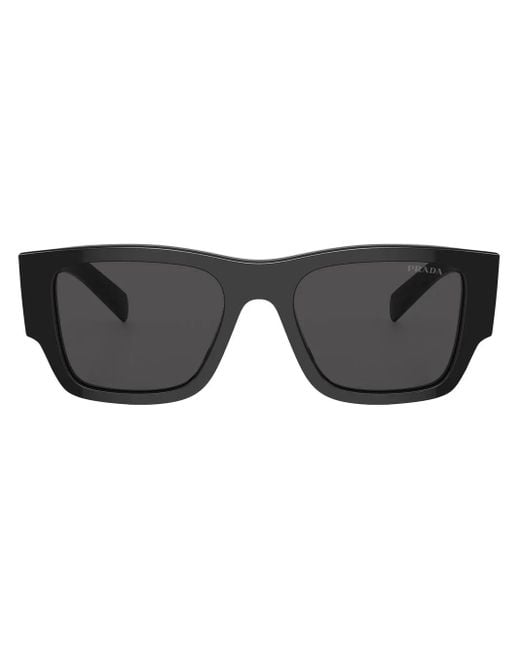 Prada Black Logo-Arm Detail Sunglasses for men