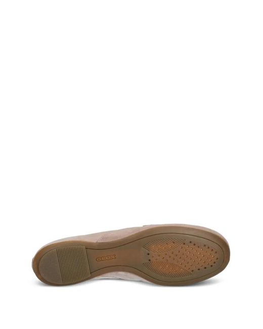 Geox Brown Buckle-Detail Suede Loafers
