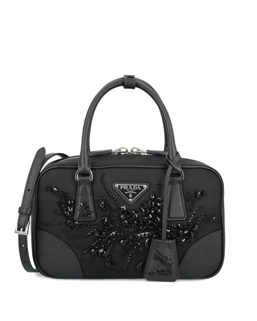 Prada ビジュートリム ミニバッグ Black