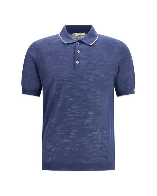 Polo Con Botones En El Cuello Brooksfield de hombre de color Blue