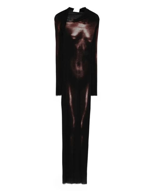 Jean Paul Gaultier Black Body Dust" Print Dress