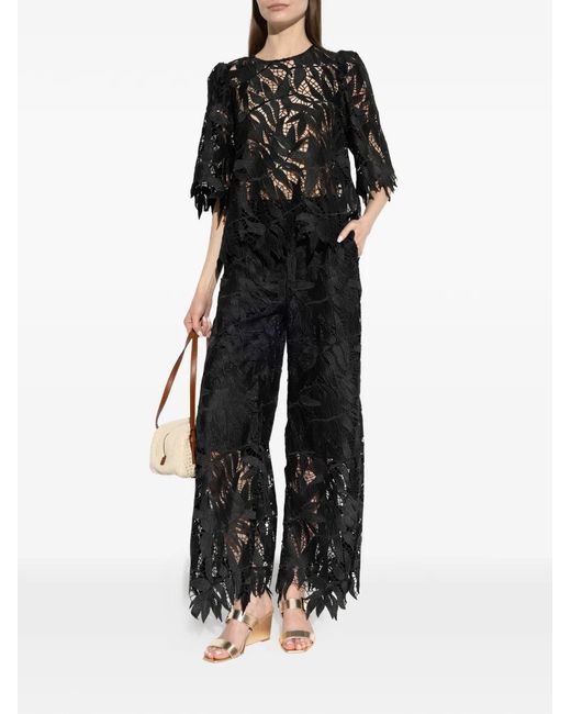Munthe Black Bubble Lace Blouse