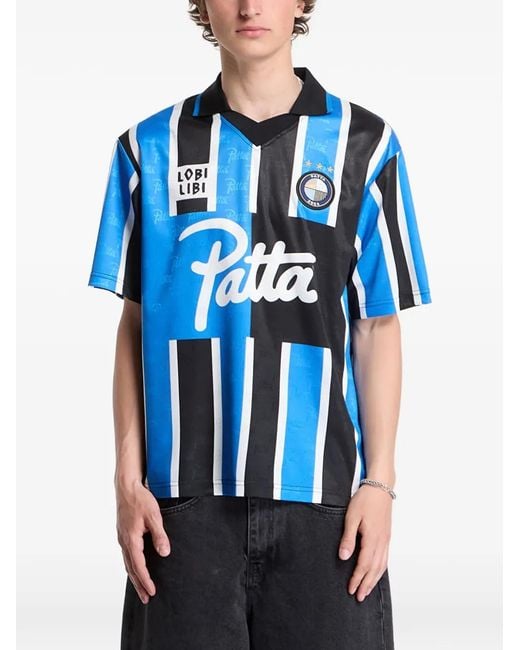 PATTA Blue Striped Footaball Jersey