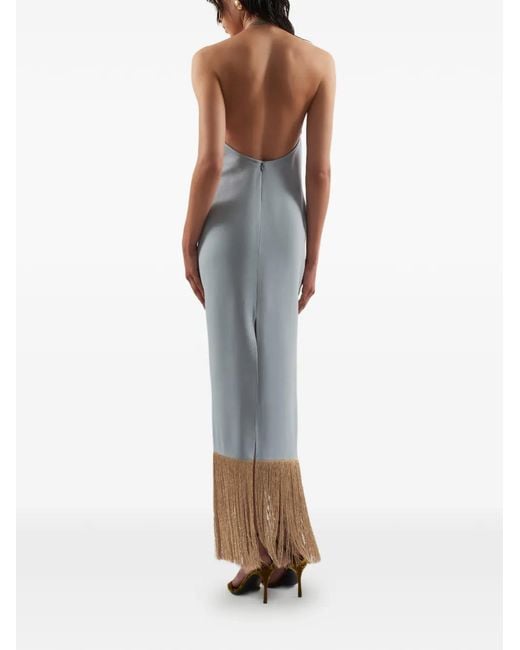 ‎Taller Marmo Blue Starlet Tassel Midi Dress