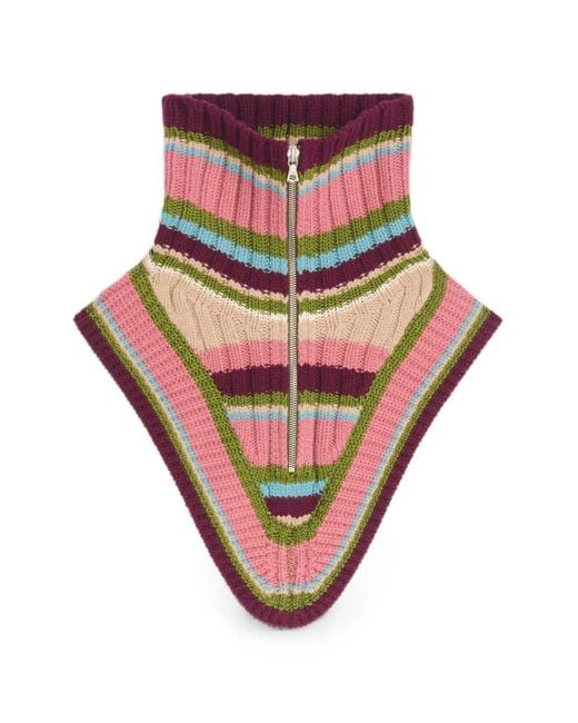 Dries Van Noten Pink Wool Zip Collar for men