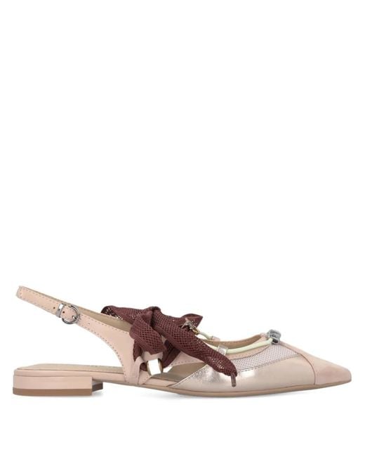Pinko Multicolor Slingback Ballerinas With Ties