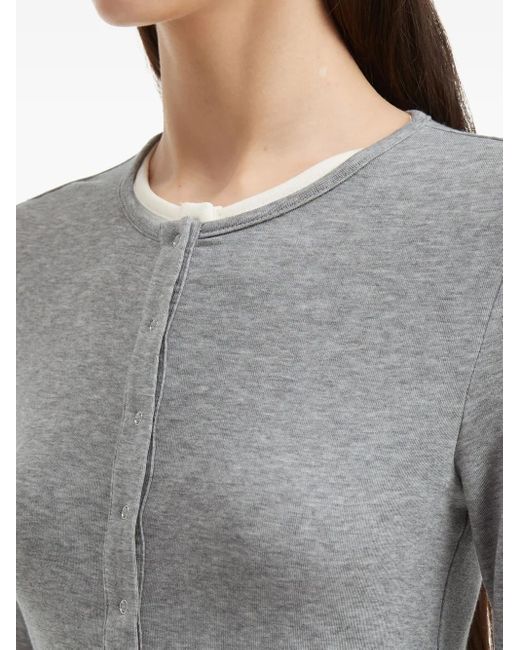 B+ AB Gray Henley Long-Sleeve Top