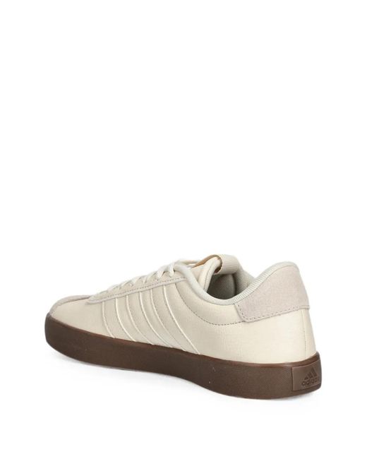 Adidas White Logo-Plaque Low-Top Sneakers
