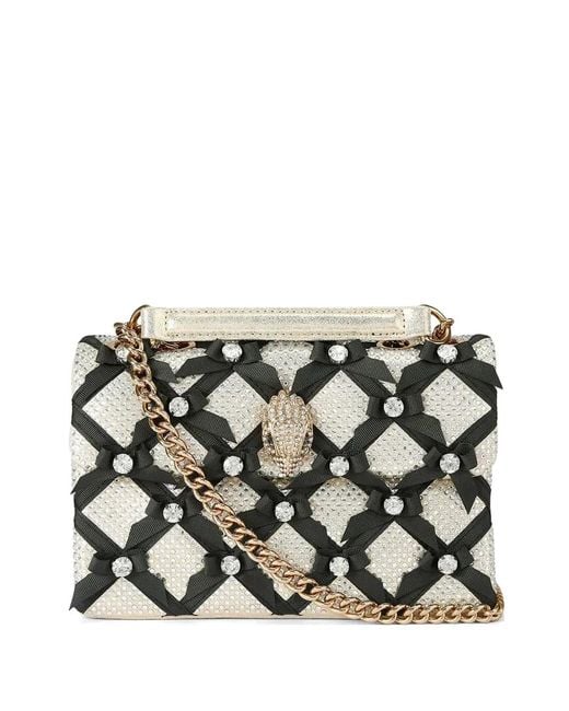 Kurt Geiger White Bow-Embellished Shoulder Bag