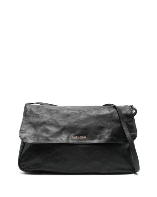 Balenciaga Gray Medium Grungy Messenger Bag for men