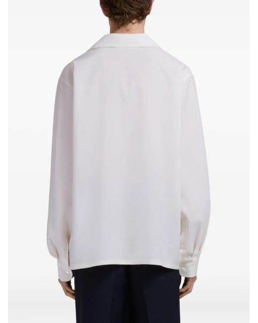 メンズ Marni パッチポケット シャツ White