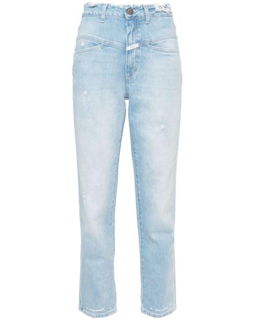 Closed Blue Mid-rise Cropped Jeans