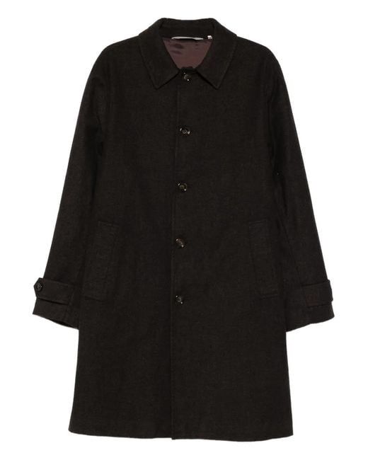 Aspesi Black Pascal Lavato Buttoned Coat for men