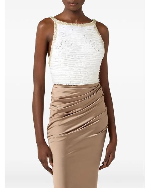 Elisabetta Franchi Natural Carpet Dress