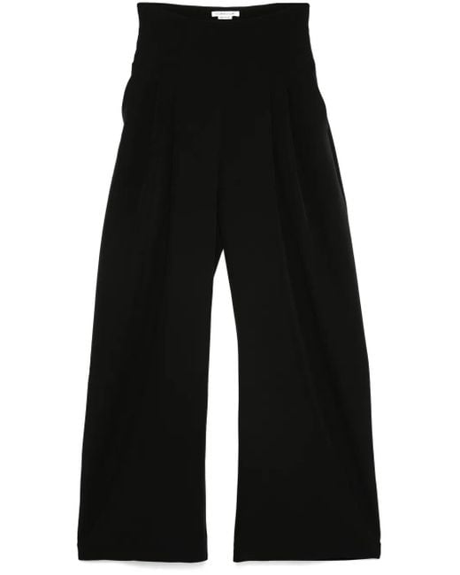 ALESSANDRO VIGILANTE Black Pleat-Detail Trousers