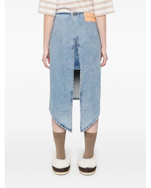 J.W. Anderson Blue Layered Midi Skirt