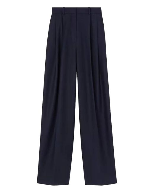 Loro Piana Blue Pleated Trousers