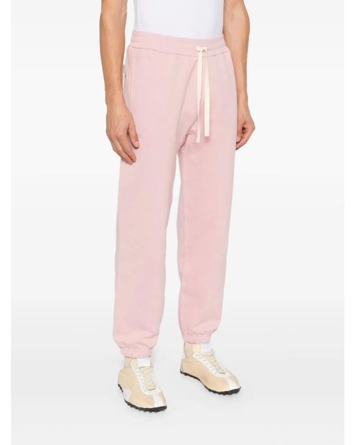 Jil Sander Pink Drawstring Cotton Track Pants for men