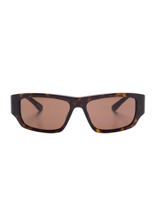 Balenciaga Brown Rectangle-Frame Sunglasses for men