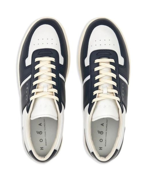 Hogan Blue Calf Leather Sneakers for men