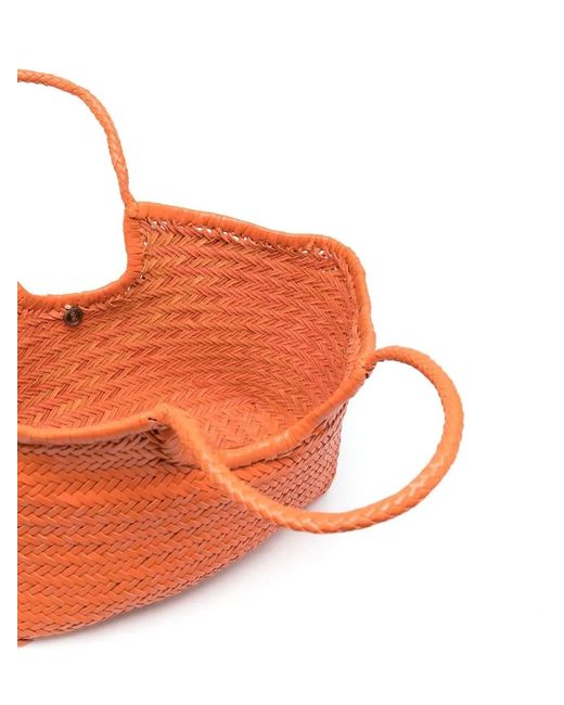 Dragon Diffusion Orange Sac Cabas À Design Tressé