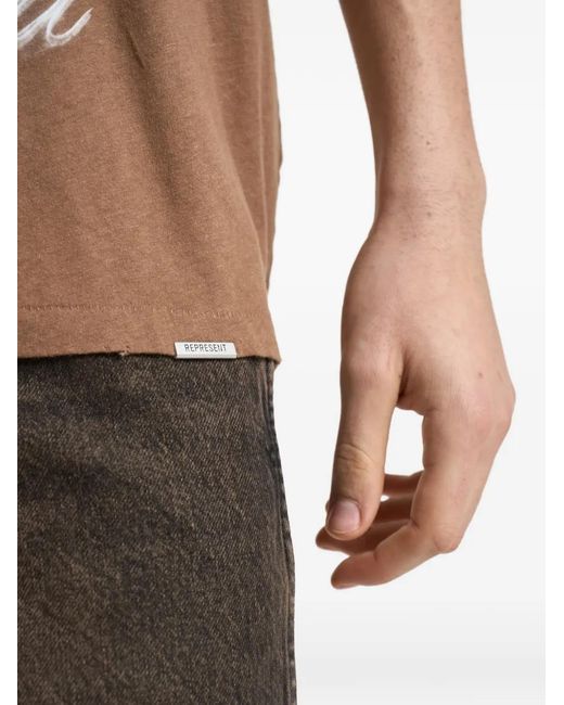 Represent Brown T-Shirt À Imprimé Graphique for men