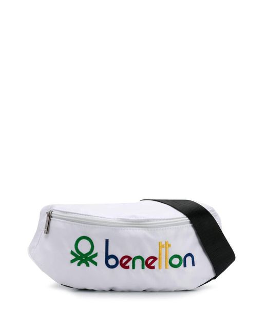 Riñonera con logo bordado Benetton de hombre de color Blanco | Lyst