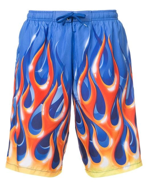 Moschino Blue Flame Swim Shorts for men