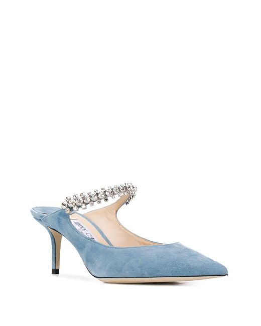 jimmy choo bing crystal embellished mule
