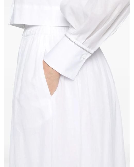 Peserico Punto Luce Midi-Rok Met Ketting in het White