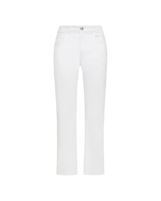 Seventy White Five-Pocket Straight-Leg Jeans