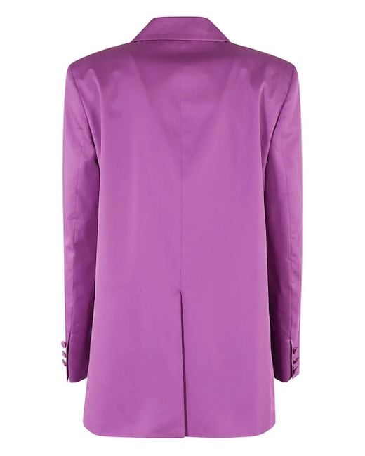 ANDAMANE Purple Single-Breasted Blazer