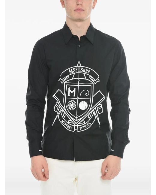 Msftsrep Black Logo-Print Cotton Shirt for men