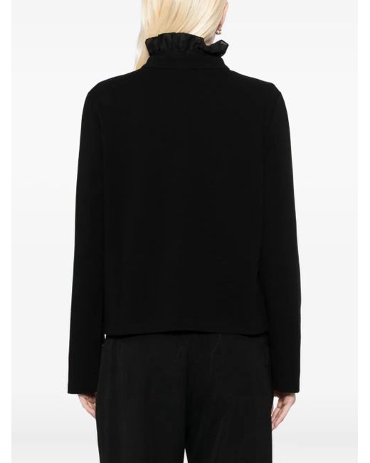 Agnes B. Black Buttoned-Up Cardigan